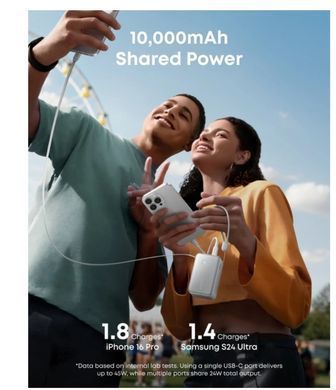 Батарея мобильная Anker Nano - 10000 mAh 45W USB-C Cable White (A1638H21)