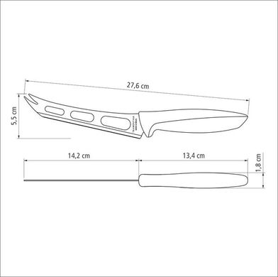 Нож для сыра Tramontina Plenus light grey, 152 мм