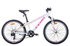 Велосипед 24" Leon JUNIOR AM 2021 (бело-малиновый с оранжевым)