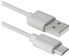 Кабель Defender USB08-10BH USB(AM)-MicroBM білий 3м, blister