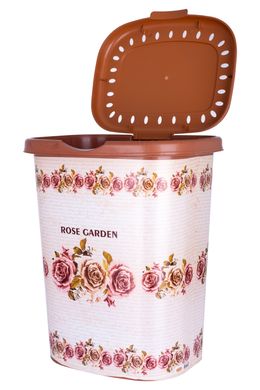 Корзина для белья Violet House Decor Rose Garden Cream, 55 л