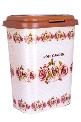 Корзина для белья Violet House Decor Rose Garden Cream, 55 л