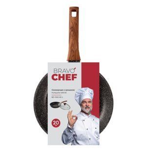 Сковорода BRAVO CHEF з кришкою 20 см (BC-1102-20 L)