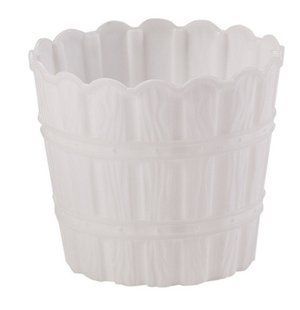 Цветочный горшок VIOLET HOUSE 1046 BAMBOO White с дренажем 3 л