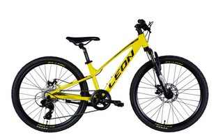 Велосипед AL 24" Leon JUNIOR DD CS рама-12" жовтий з чорним 2025