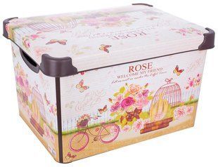 Контейнер для хранения с крышкой Violet House 0648 DECOR NEW ROSE 20 л