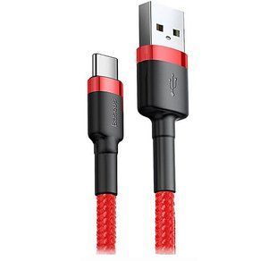 Кабель Baseus Cafule USB to Type-C 2A 2m(CATKLF-C09)красный