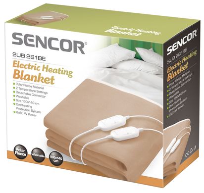 Электрическое одеяло Sencor SUB281BE
