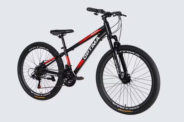 Велосипед AL 26" Optima BANDIT DD FR рама-13" черный с красным 2026