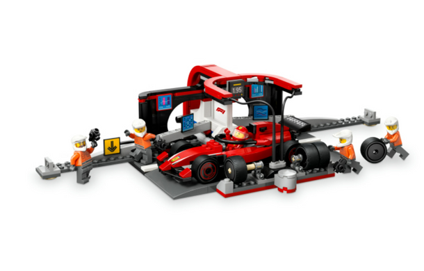 Конструктор LEGO City Пит-стоп и пит-экипаж F1 с болидом Ferrari