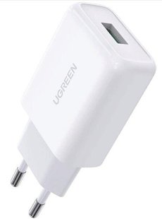 Сетевое зарядное устройство Ugreen CD122 18W USB QC 3.0 Charger (White)