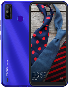 Смартфон Tecno SPARK 6 Go (KE5j) 3/64Gb Dual Sim (aqua blue)