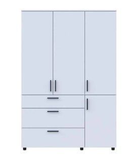 Шафа для одягу Doros Торн Білий 3 ДСП/3Ш (штанга) 135х51.6х200 (DRS-012057)