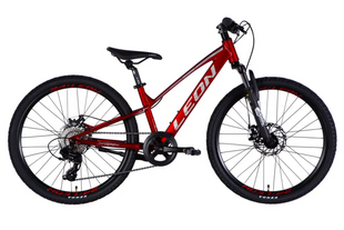 Велосипед AL 24" Leon JUNIOR DD CS рама-12" червоний 2025