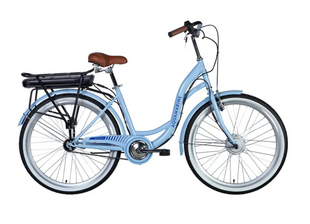 Велосипед з електроприводом 26" ST Dorozhnik eLUX Vbr FR рама-17" 36B 12.5А*г 500Вт блакитний YS 7350 2025