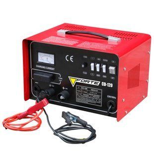 Пускозарядний пристрій Forte CD-120, 220 В, зарядний струм 16/20А, акк.12/24 В ємністю 50-300 Аг, пуск струм 120А, вага 11 кг
