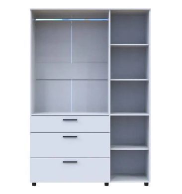 Шафа для одягу Doros Торн Білий 3 ДСП/3Ш (штанга) 135х51.6х200 (DRS-012057)