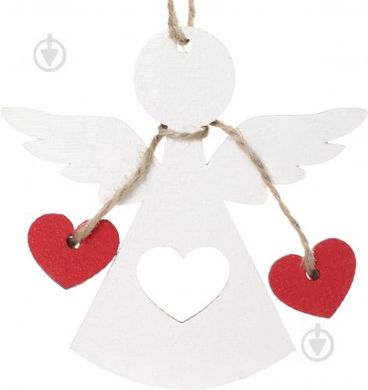 Новорічна іграшка, декоративна, ангел 11,5см, дерево