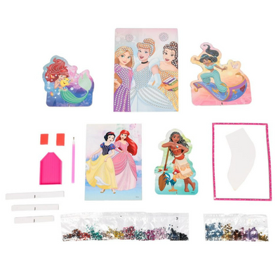 Набір Disney Princess Мозаїка 2 в 1 алмазна та з паєтками