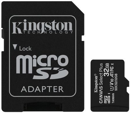 Карта пам'ятi Kingston 32GB micro SDHC (SDCS2/32GB-2P1A)