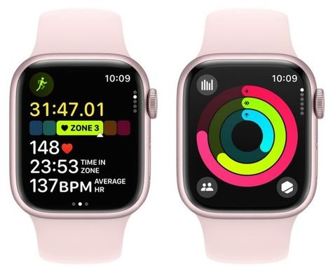 Смарт часы Apple Watch S9 45mm Pink Alum Case with Light Pink Sp/b - M/L