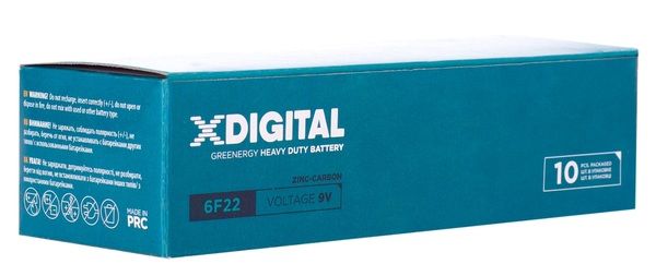 Батарейка X-Digital Longlife коробка 6F22 1X1 шт.