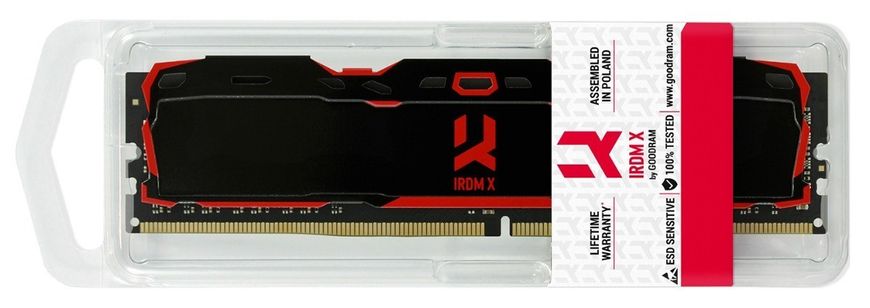 Оперативна пам'ять GoodRam DDR4 8GB 3200MHz IRDM X BLACK (IR-X3200D464L16SA/8G)