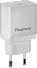 Мережевий зарядний пристрій Defender (83549)EPA-10 біла, 1хUSB, 5V / 2.1А, пакет