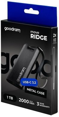 Внешний SSD-накопитель GOODRAM Move Ridge 1TB Black (SSDR-GMRE-01T-K0)