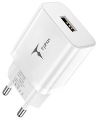 Мережевий зарядний пристрій T-Phox TC-124 Pocket USB (White)