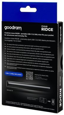 Внешний SSD-накопитель GOODRAM Move Ridge 1TB Black (SSDR-GMRE-01T-K0)