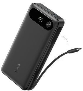 Портативний зарядний пристрій Anker PowerCore - 20000 mAh 87W PD Built-In USB-C Cable Black