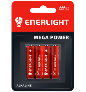 Батарейка ENERLIGHT MEGA POWER AAA BLI 4