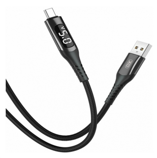 Кабель USB XO NB162 digital display type-c 1m 2.4A Black