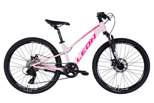 Велосипед AL 24" Leon JUNIOR DD CS рама-12" рожевий з малиновим 2025