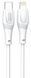 Кабель XO NBQ239A Zeus Series High Elastic Type-C to Lightning - 27W - 1m White фото 1