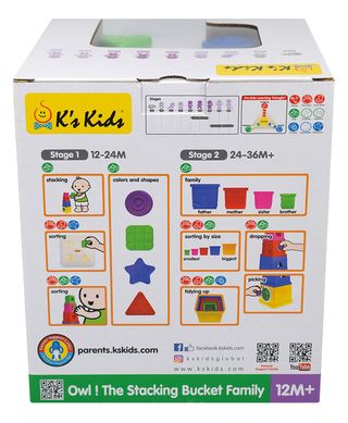 Сортер-пірамідка Ks Kids Сова (KA10498-GB)