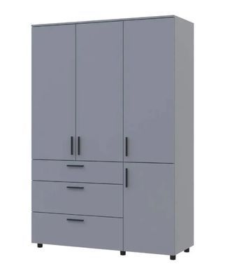 Шафа для одягу Doros Торн Сірий 3 ДСП/3Ш (полиці) 135х51.6х200 (DRS-012064)