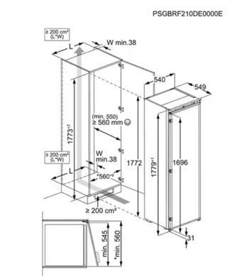 Холодильник вбудований Electrolux ERD6DE18S4