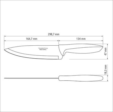 Набір ножів Chef Tramontina Plenus light grey, 178 мм - 12 шт