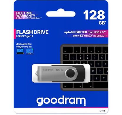 Флэш-память Goodram UTS3 (Twister) 128GB Black USB 3.2 (UTS3-1280K0R11)