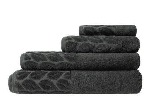 Рушник банний SOHO 30*50 бавовна 100% Leaves Dark Gray