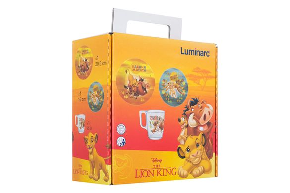 Набор детский Luminarc Disney Lion King, 3 предмета