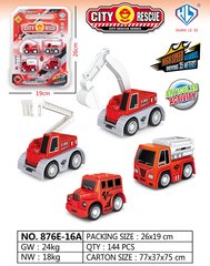 Игрушечный набор Diy Toys Набор пожарной техники 4шт в ассорт.