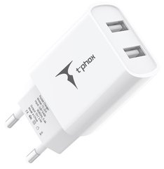Сетевое зарядное устройство для T-Phox TC-224 Pocket Dual USB (White)