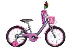 Велосипед 16" Formula CHERRY 2022 (темно-сірий з рожевим)