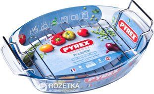 Форма с/к Pyrex Irresistible форма скл.овал. 39х27х9см (4л) з решіт. (412U000)