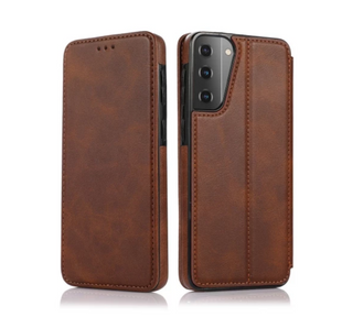 Чехол-книжка Knight Leather Wallet для Samsung Galaxy S21 Plus Brown