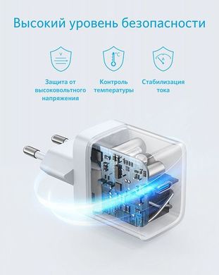 Сетевое зарядное устройство Anker PowerPort III 20W USB-C (White)