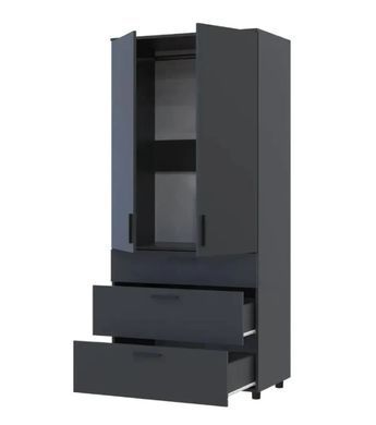 Шафа для одягу Doros Торн Антрацит 2 ДСП/3Ш (штанга) 90х51.6х200 (DRS-012073)